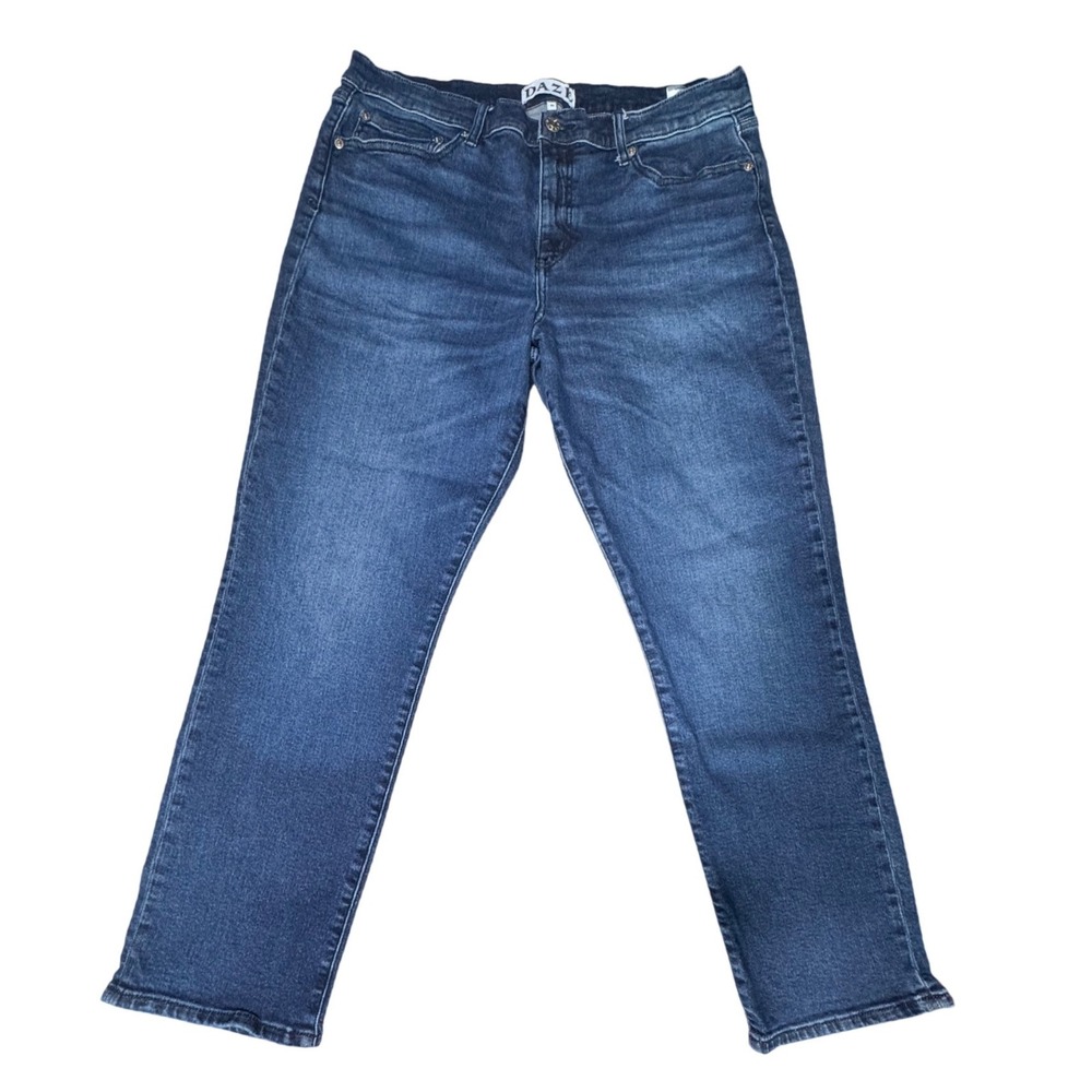 DAZE Denim Jeans Womens 31 Hug Straight Leg Dark Blue Mystic Boho Classic